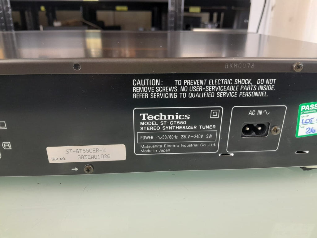 TECHNICS ST GT550 STEREO SYNTHESIZER TUNER