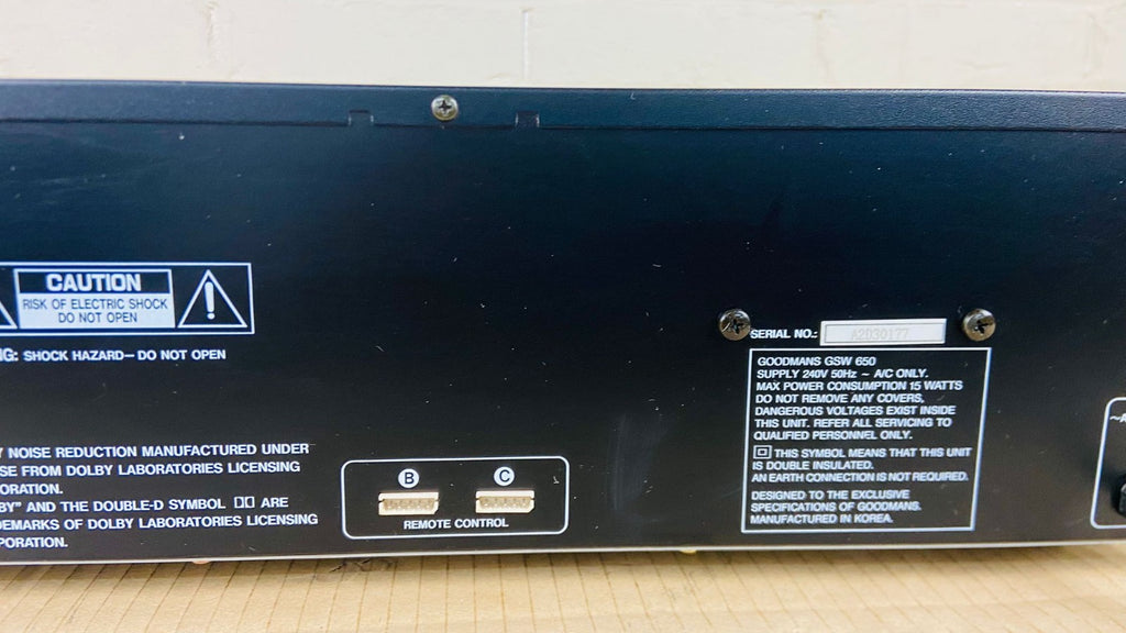 GOODMANS GSW 650 DOUBLE CASSETTE DECK