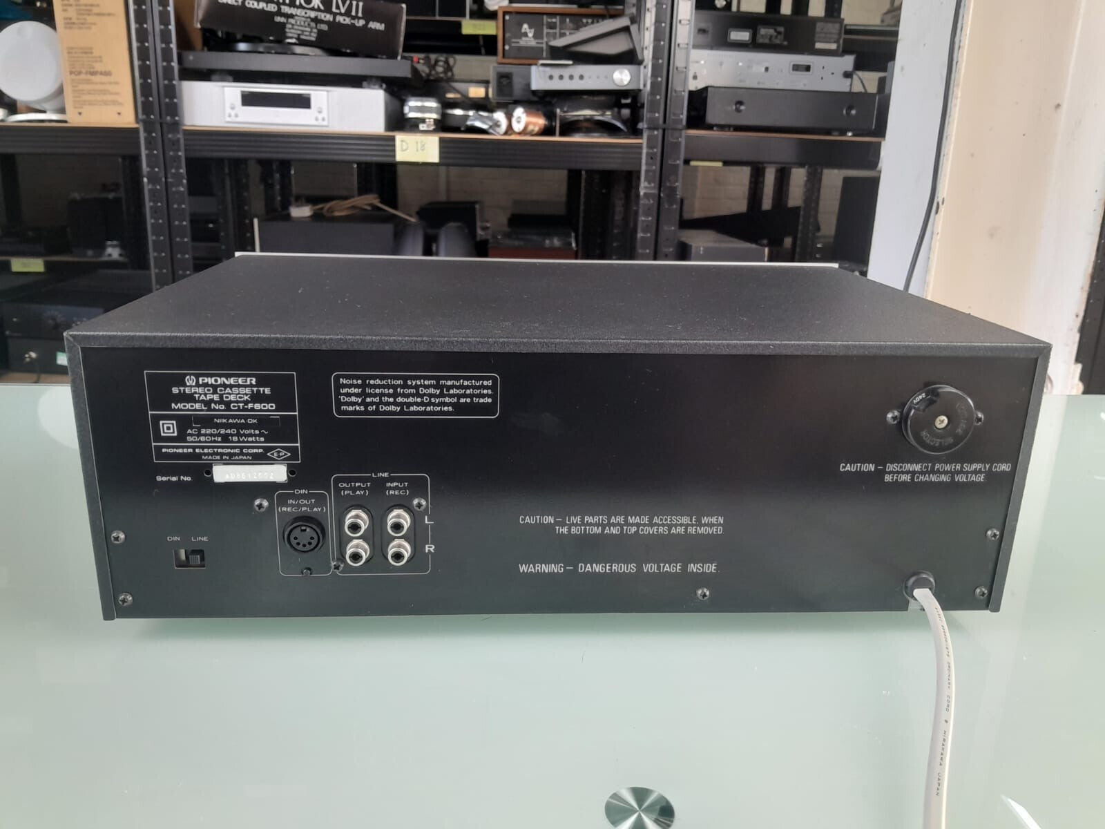 SERVICED PIONEER CT F600 STEREO CASSETTE TAPE DECK #002