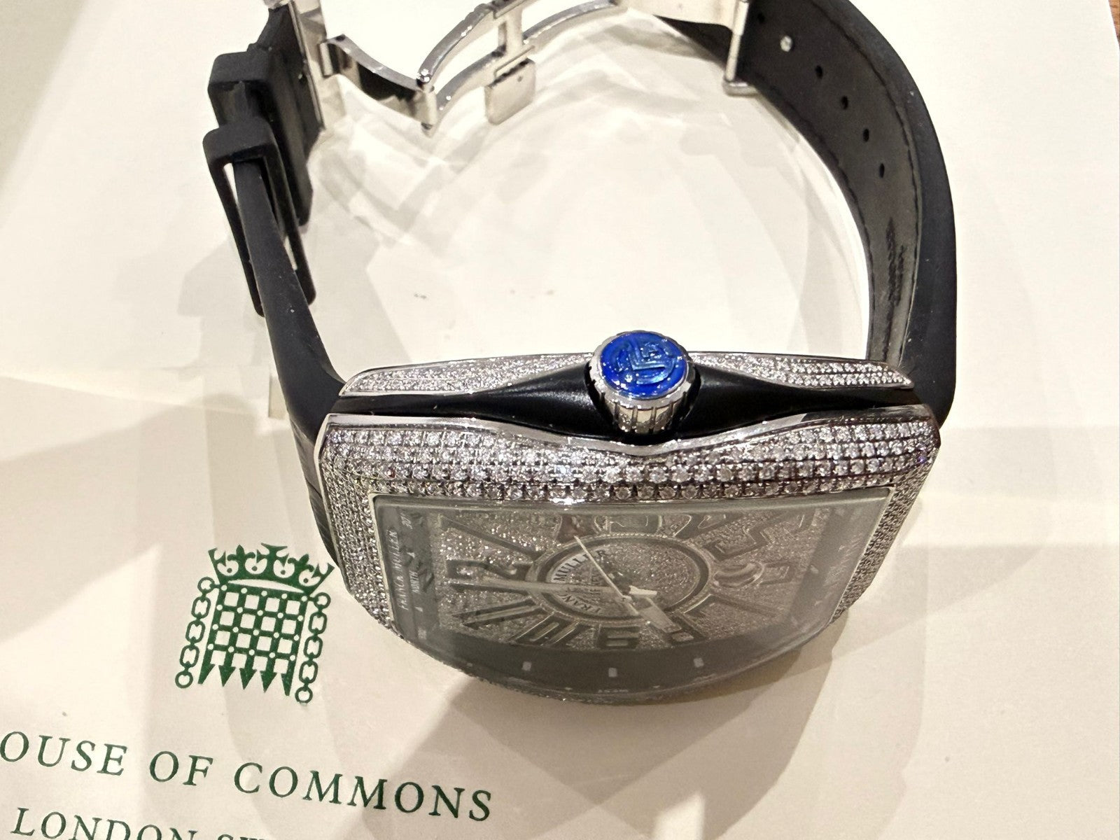 FRANCK MULLER VANGUARD DIAMOND ICED MASTER COMPLICATIONS V 45 SC DT YACHTING