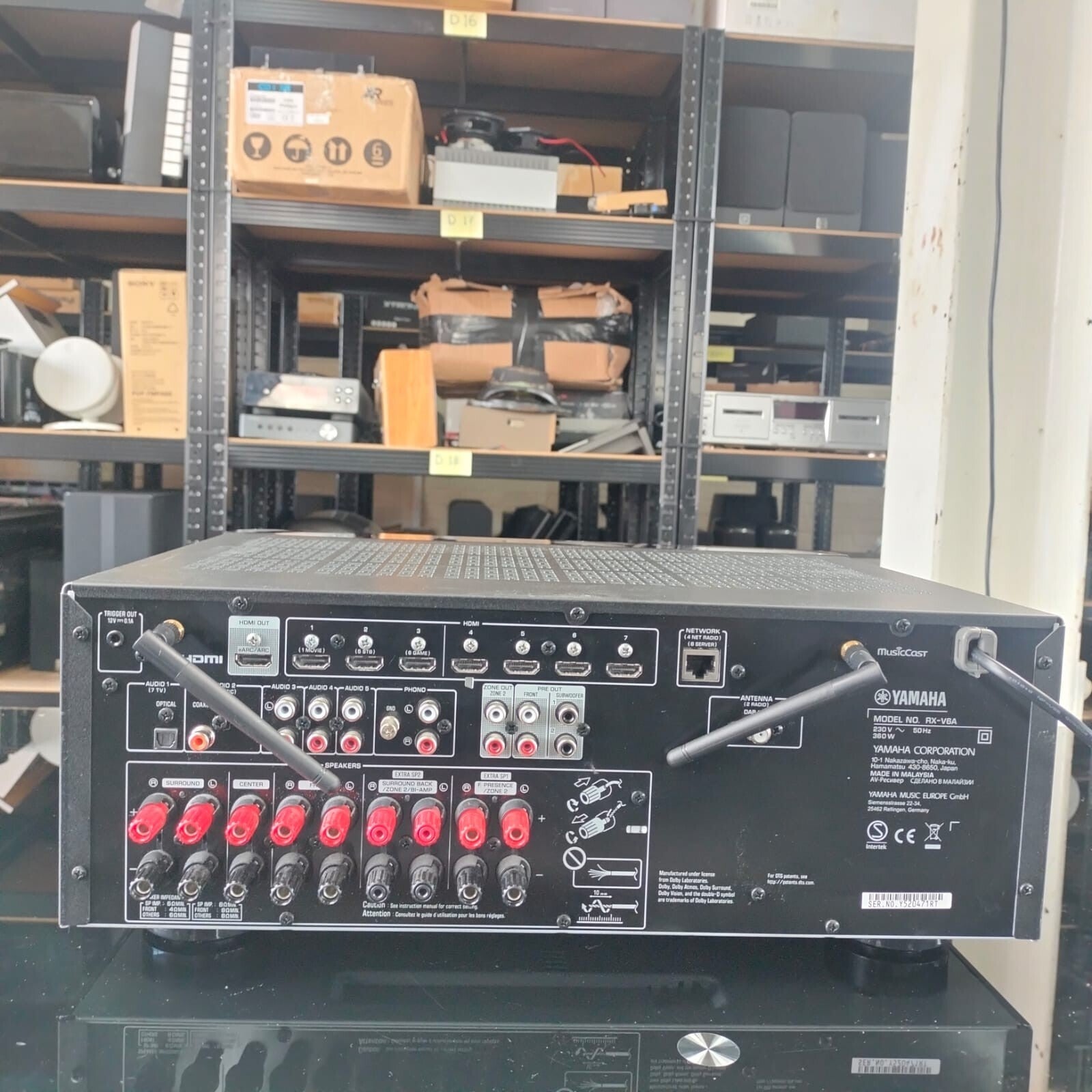 Yamaha RX-V6A AV Receiver With Remote