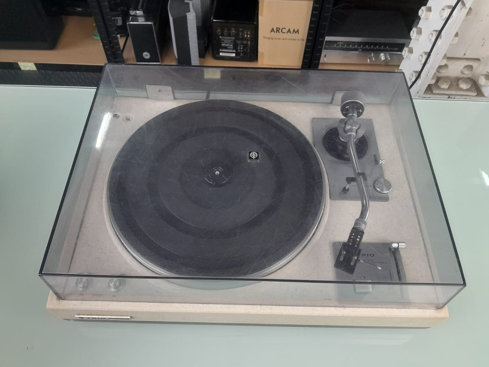 TRIO KD 2055 AUTOMATIC RETURN BELT DRIVE TURNTABLE