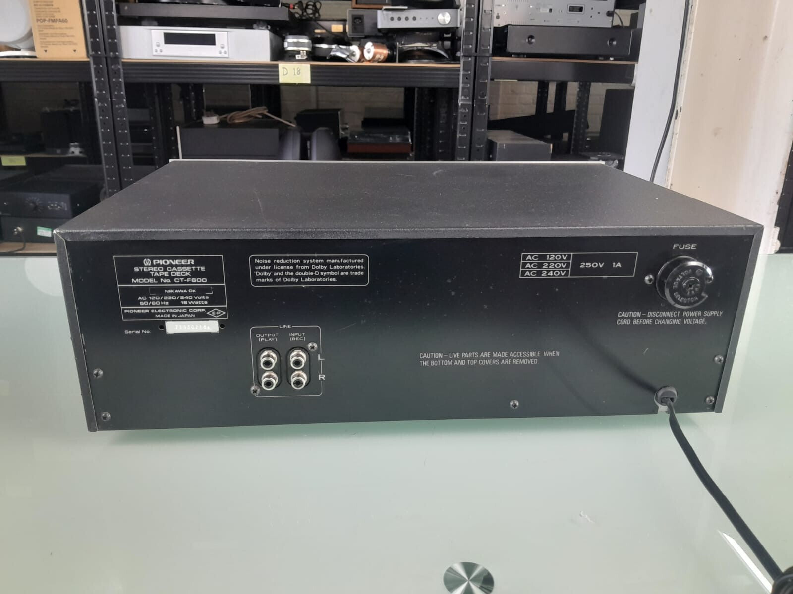 SERVICED PIONEER CT F600 STEREO CASSETTE TAPE DECK