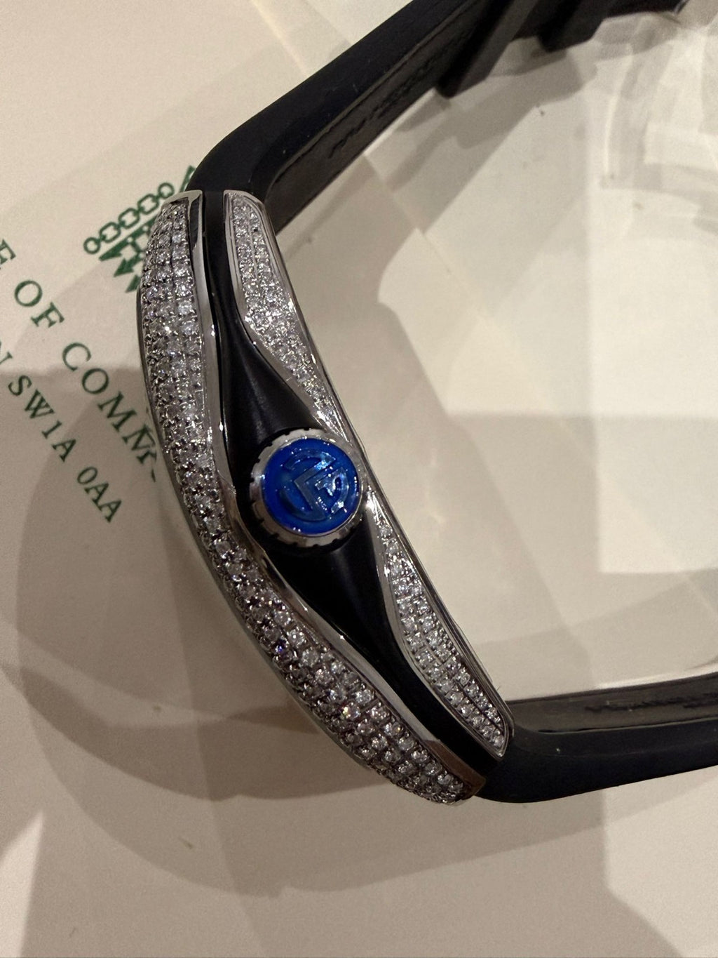FRANCK MULLER VANGUARD DIAMOND ICED MASTER COMPLICATIONS V 45 SC DT YACHTING