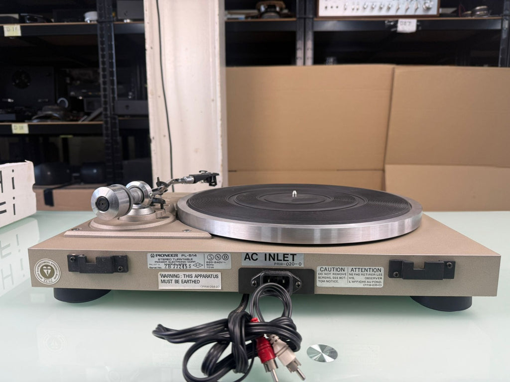 PIONEER PL 514 STEREO TURNTABLE WITH SHURE M75ED TYPE 2 CARTRIDGE