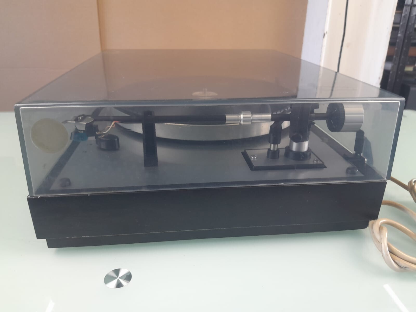 THORENS TD 166 MKII AUDIO TECHNICA CARTRIDGE TURNTABLE