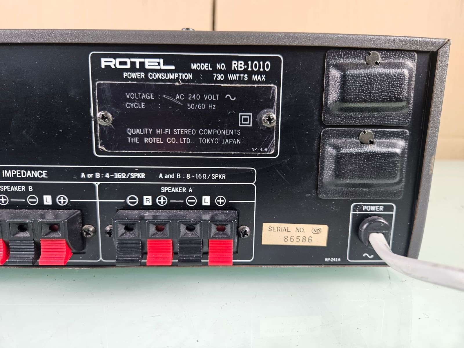 ROTEL RB 1010 STEREO DC POWER AMPLIFIER
