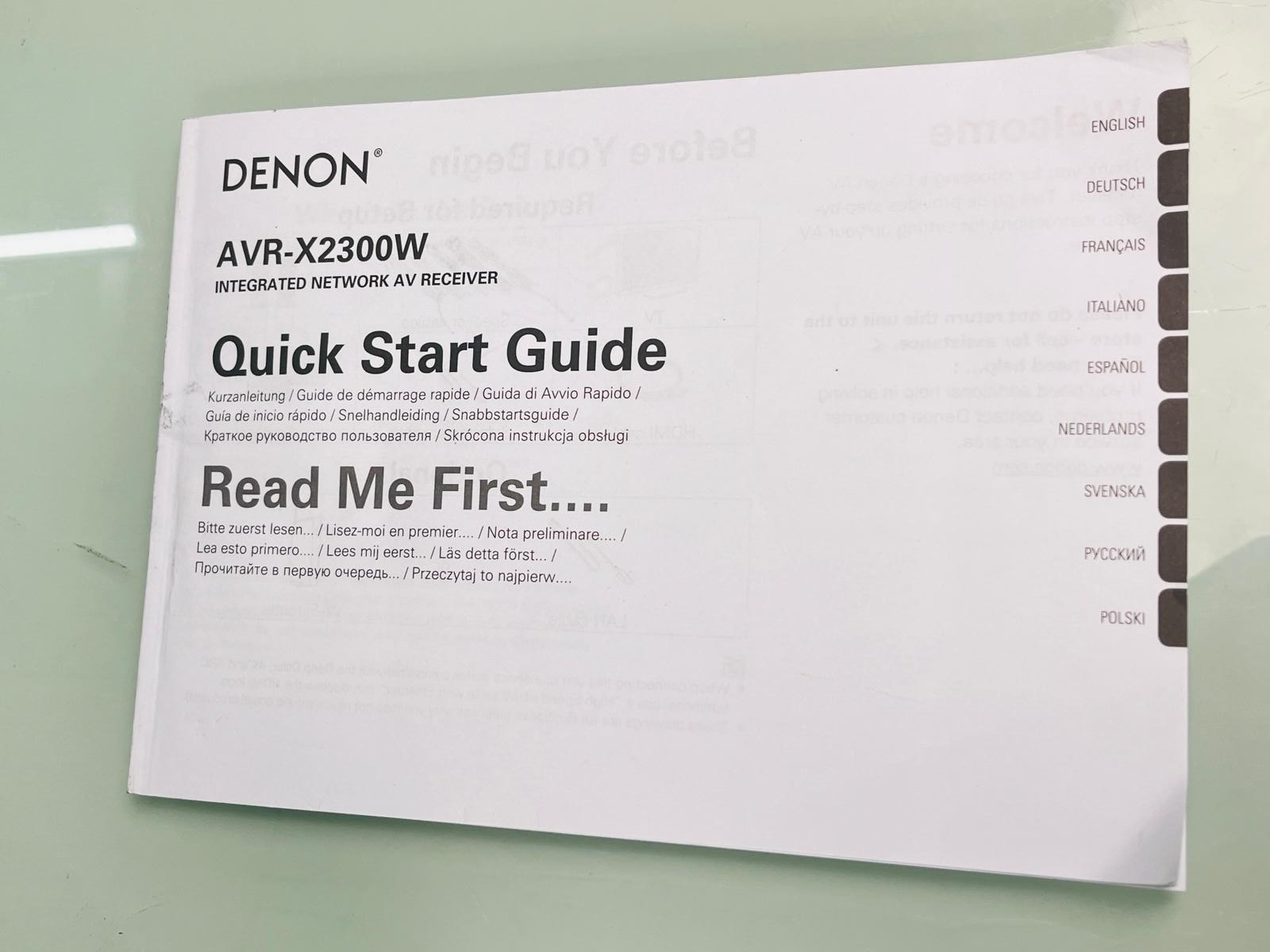 DENON AVR X2300W INTEGRATED NETWORK AV RECEIVER WITH MANUAL AND REMOTE