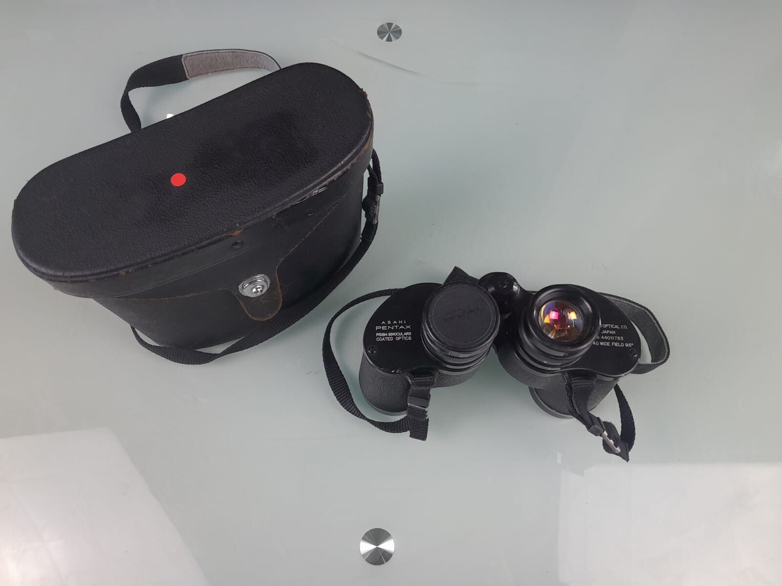 ASAHI PENTAX PRISM BINOCULARS COATED OPTICS 8X40 WIDE FIELD 9.5