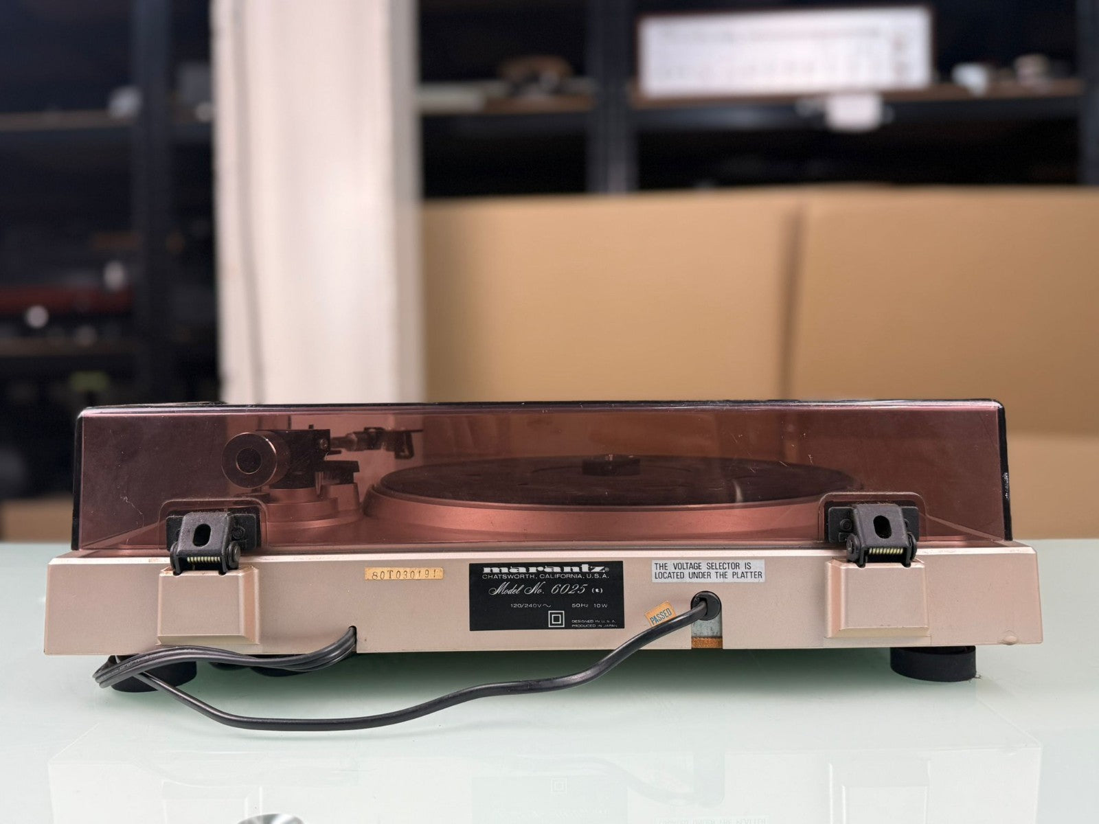MARANTZ 6025 TURNTABLE WITH SHURE M75ED TYPE 2 CARTRIDGE
