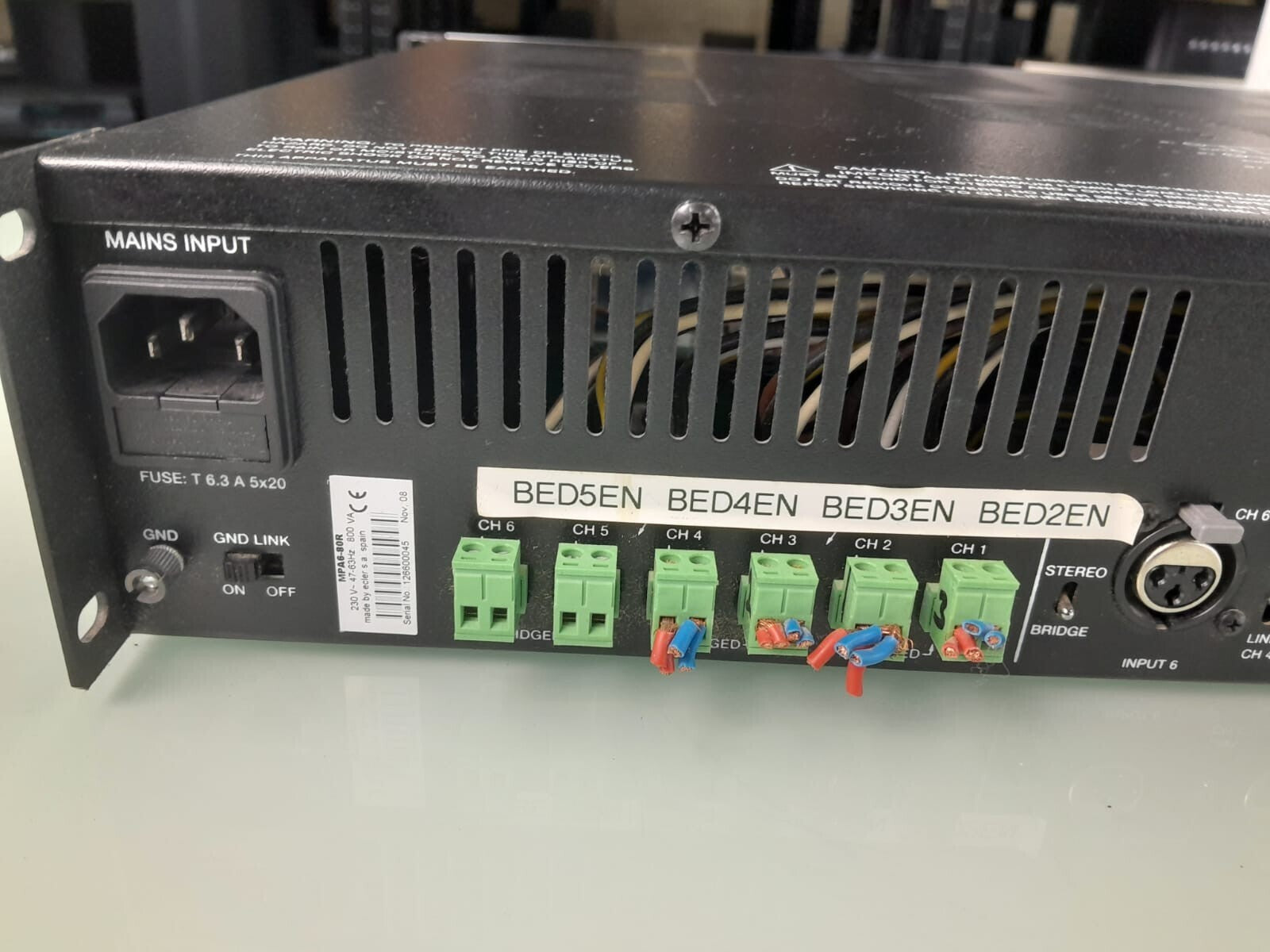 ECLER MPA6 80R MULTICHANNEL POWER AMPLIFIER #002