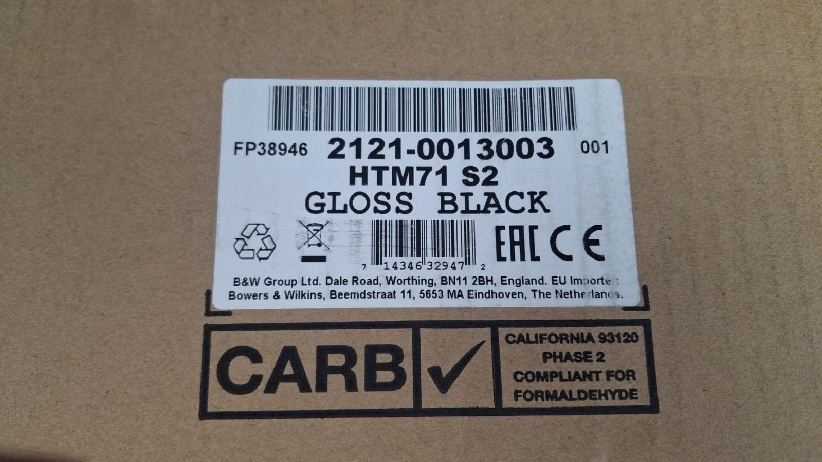 NEW SEALED BOWERS & WILKINS B&W HTM71 S2 CENTER SPEAKER