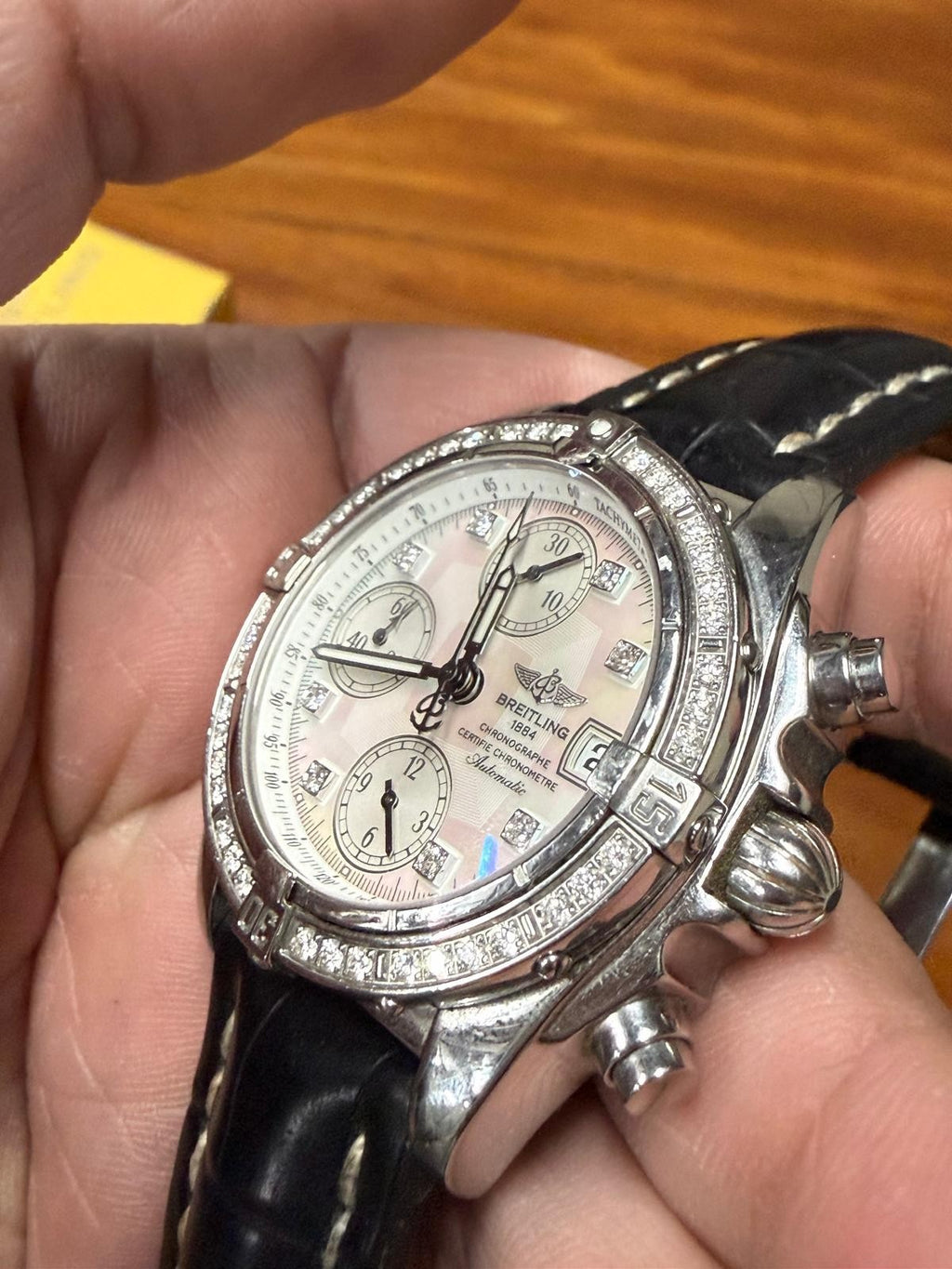 SERVICED! BREITLING 1884 CHRONO COCKPIT A13357 WATCH WITH BOX AND PAPERS