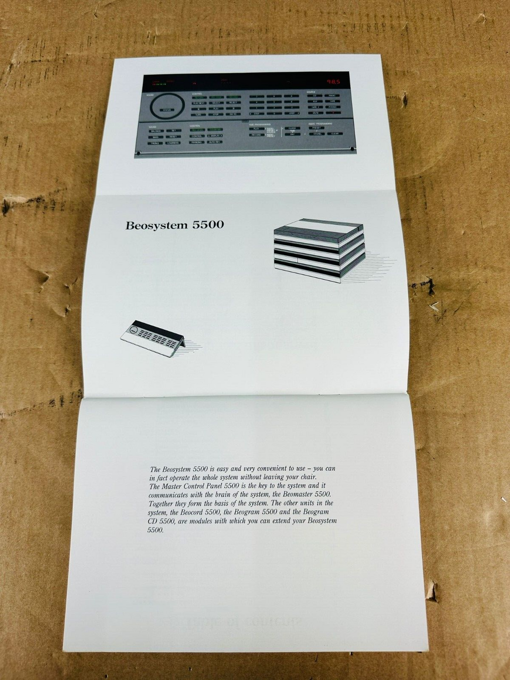 Bang & Olufsen B&O 5500 Master Control Panel Owner's Manual