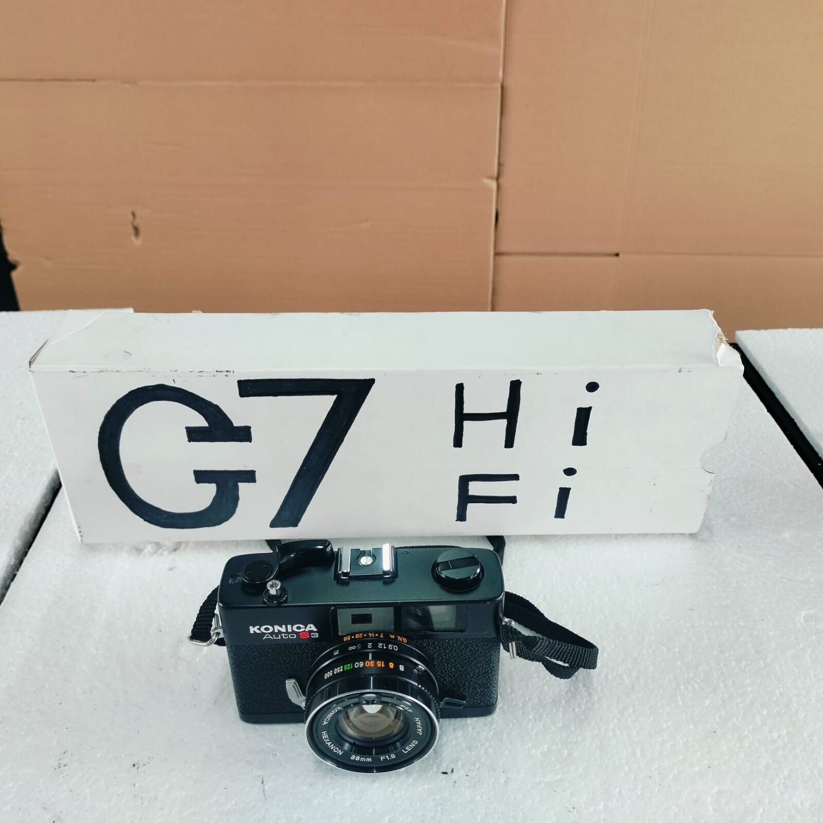 KONICA AUTO S3 sRANGEFINDER CAMERA WITH HEXANON 38MM F1.8 LENS & X-14 FLASH