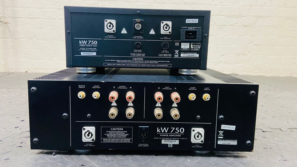 MUSICAL FIDELITY KW 750 POWER AMPLIFIER WITH KW 750 PSU POWER SUPPLY
