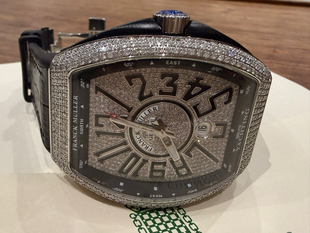 FRANCK MULLER VANGUARD DIAMOND ICED MASTER COMPLICATIONS V 45 SC DT YACHTING