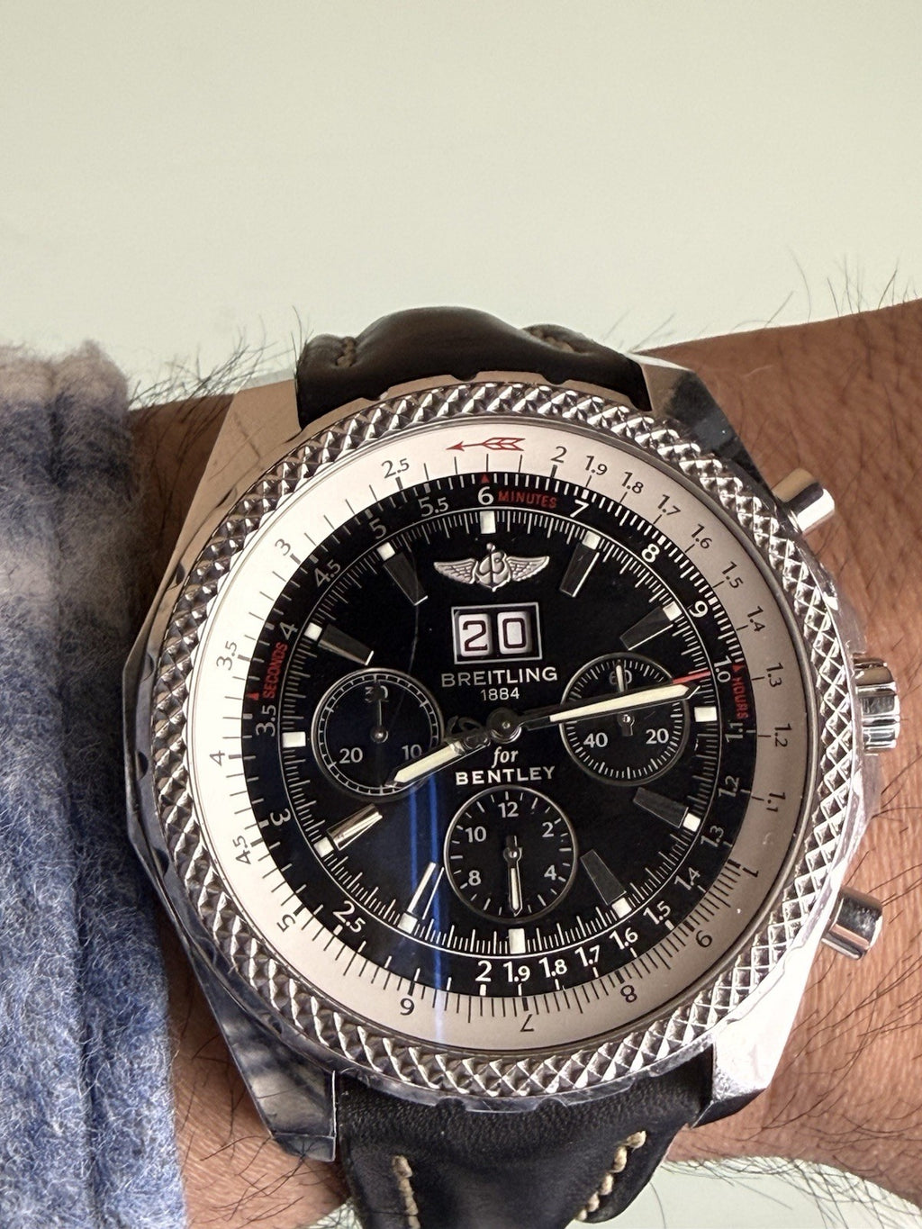 Breitling for Bentley 6.75 Watch - A44362 chronograph automatic mens leather