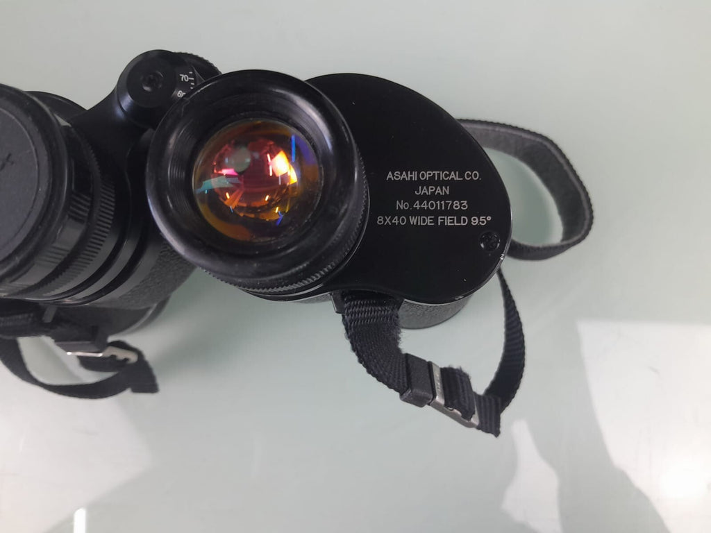 ASAHI PENTAX PRISM BINOCULARS COATED OPTICS 8X40 WIDE FIELD 9.5
