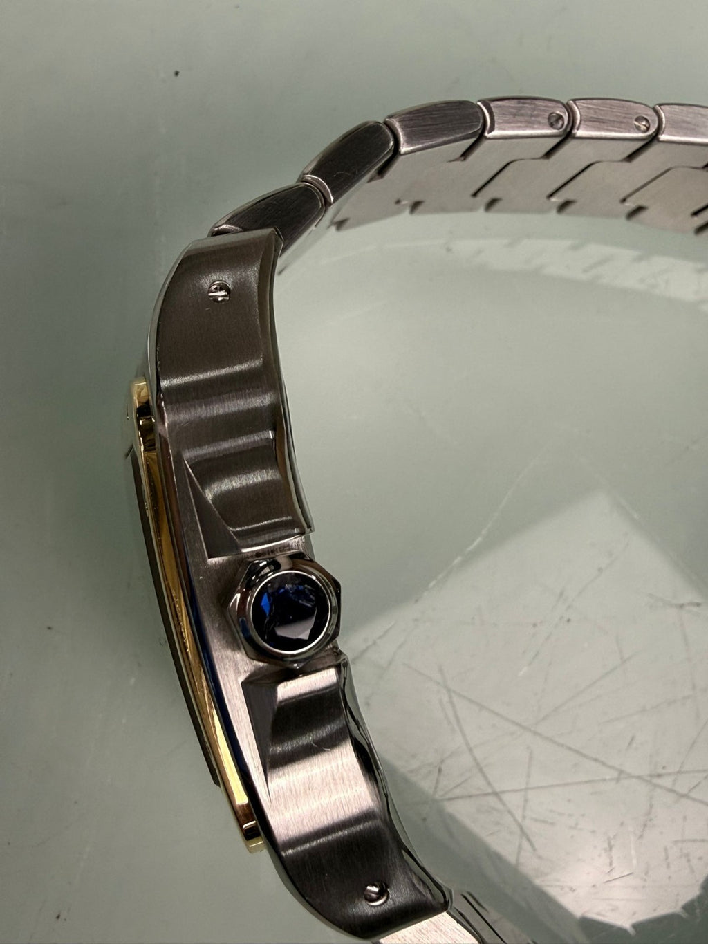 CARTIER SANTOS 100 2656 AUTOMATIC STEEL & GOLD WATCH