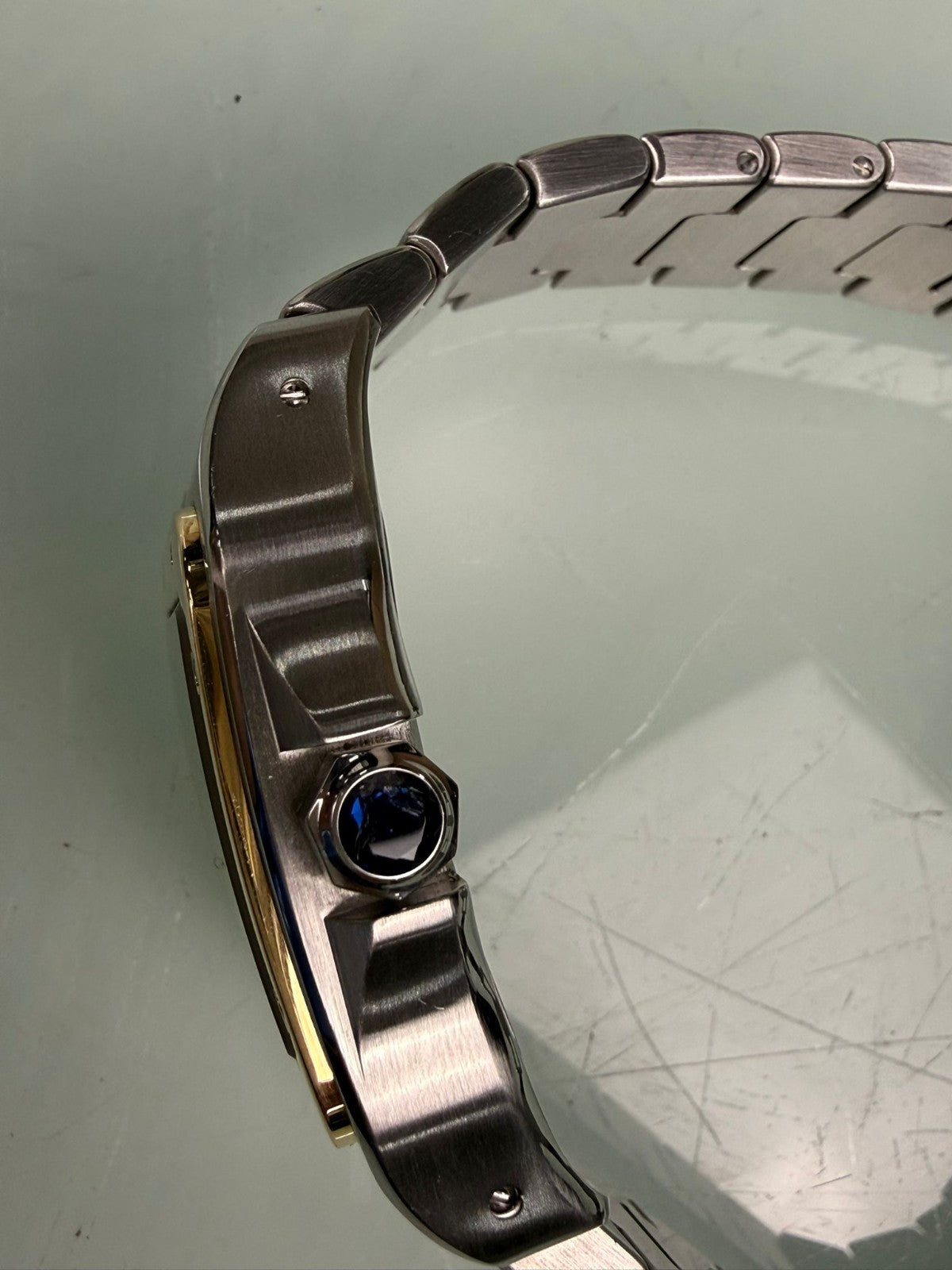 CARTIER SANTOS 100 2656 AUTOMATIC STEEL & GOLD WATCH