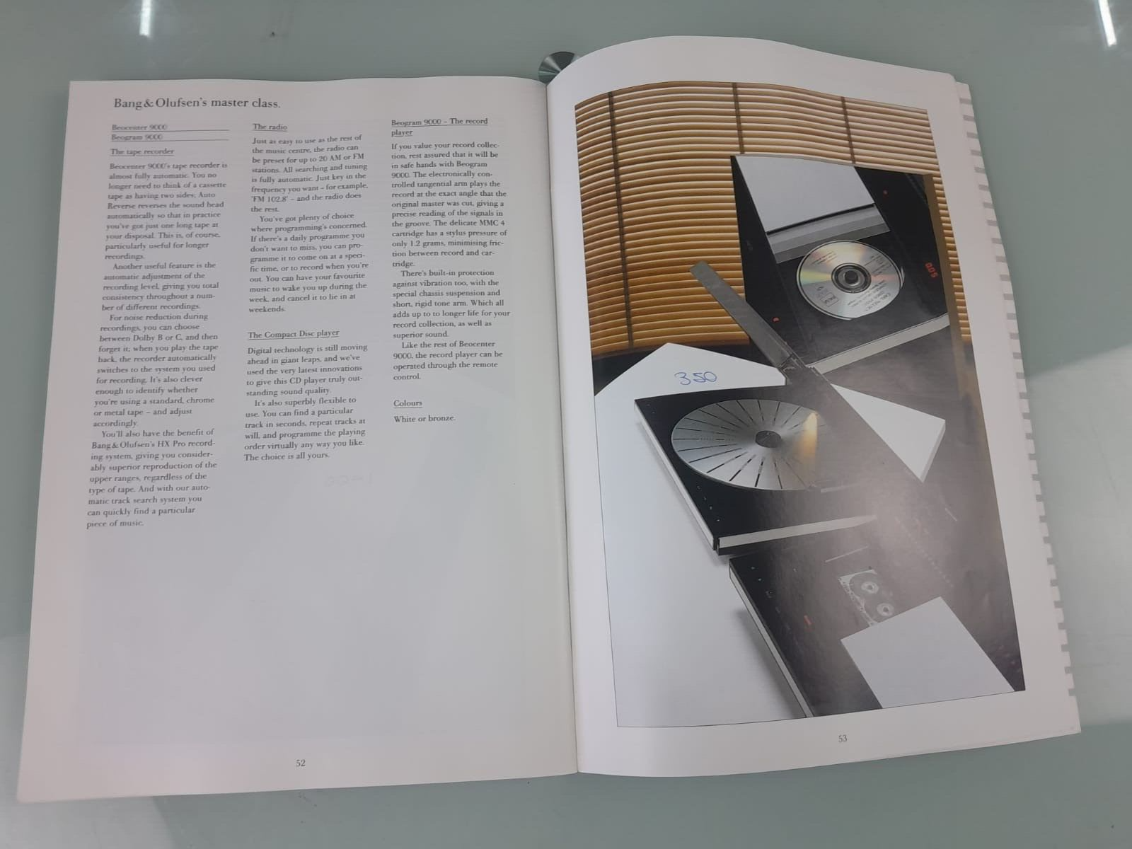 BANG & OLUFSEN B&O 1988/1989 BROCHURE