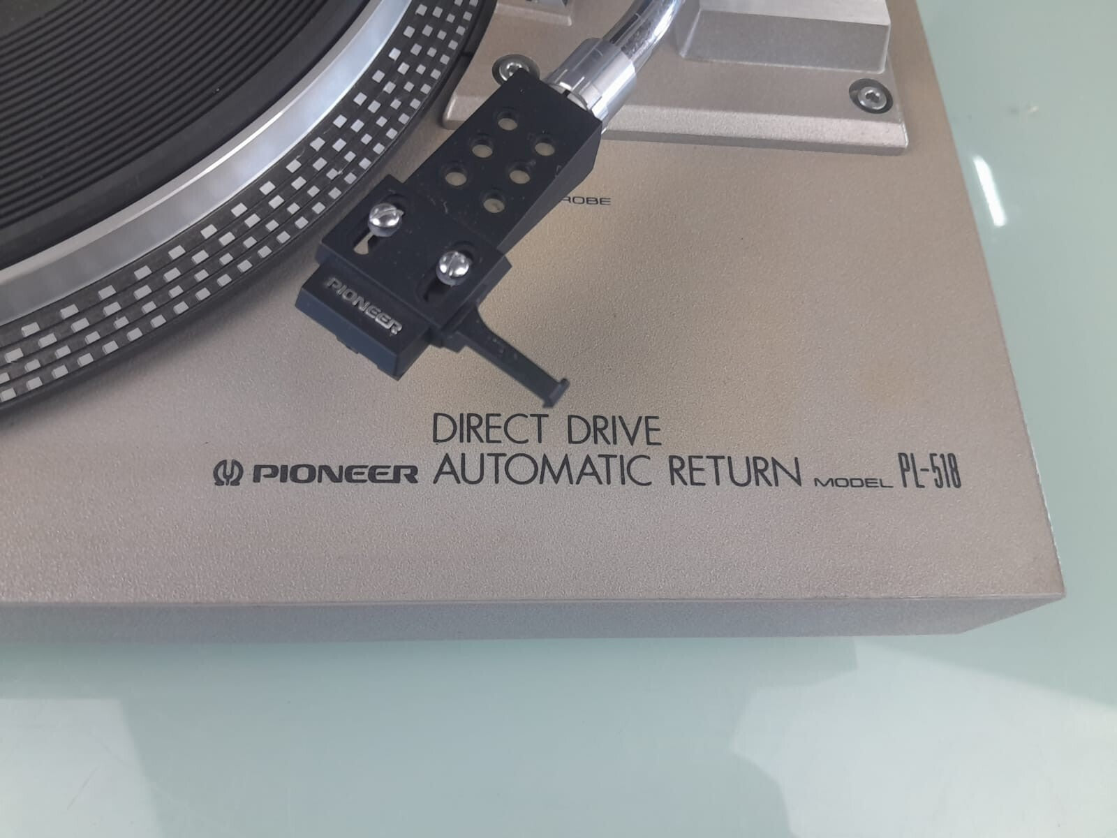PIONEER PL 518 DIRECT DRIVE STEREO TURNTABLE WITH ADC 10E MK IV CARTRIDGE