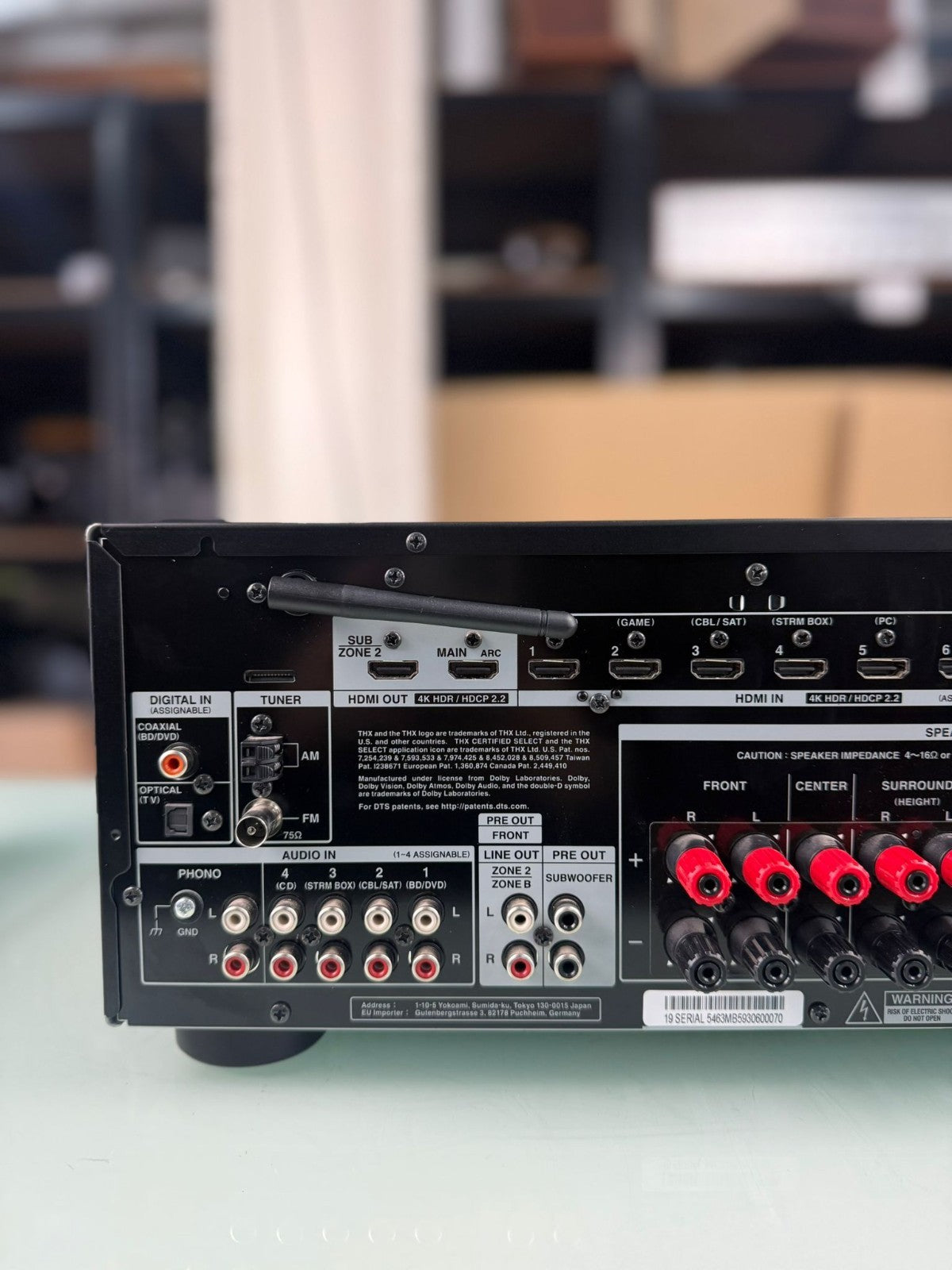 ONKYO TX NR696 AV RECEIVER WITH REMOTE