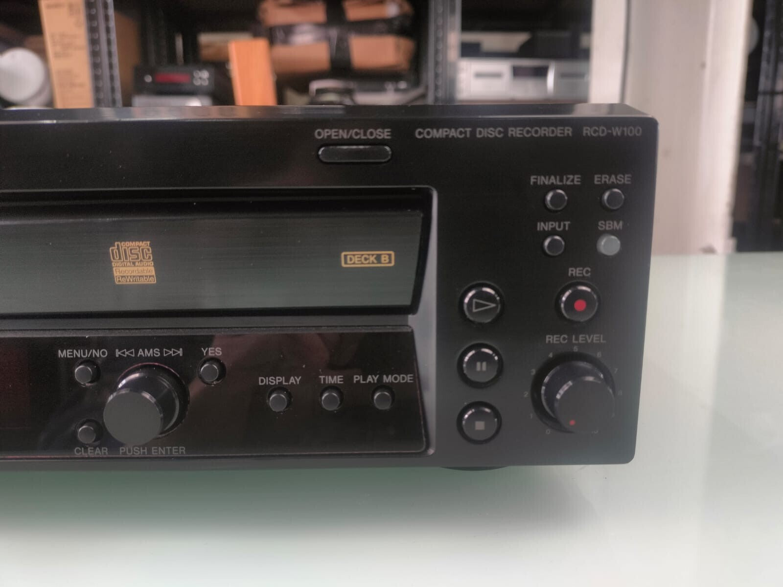 SONY RCD-W100 CD PLAYER RECORDER WITH REMOTE
