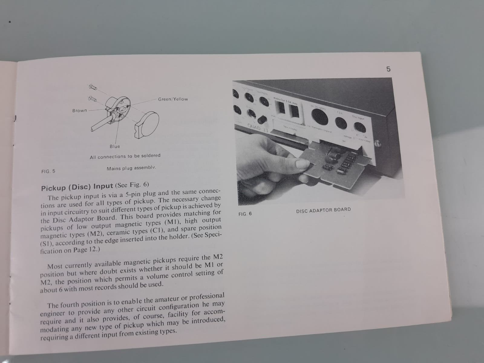 QUAD 33 CONTROL UNIT INSTRUCTION BOOK / MANUAL