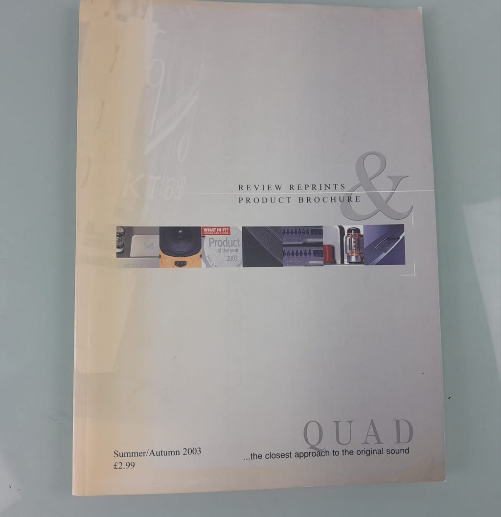 QUAD REVIEW REPRINTS & PRODUCT BROCHURE SUMMER / AUTUMN 2003 BOOK MAGAZINE