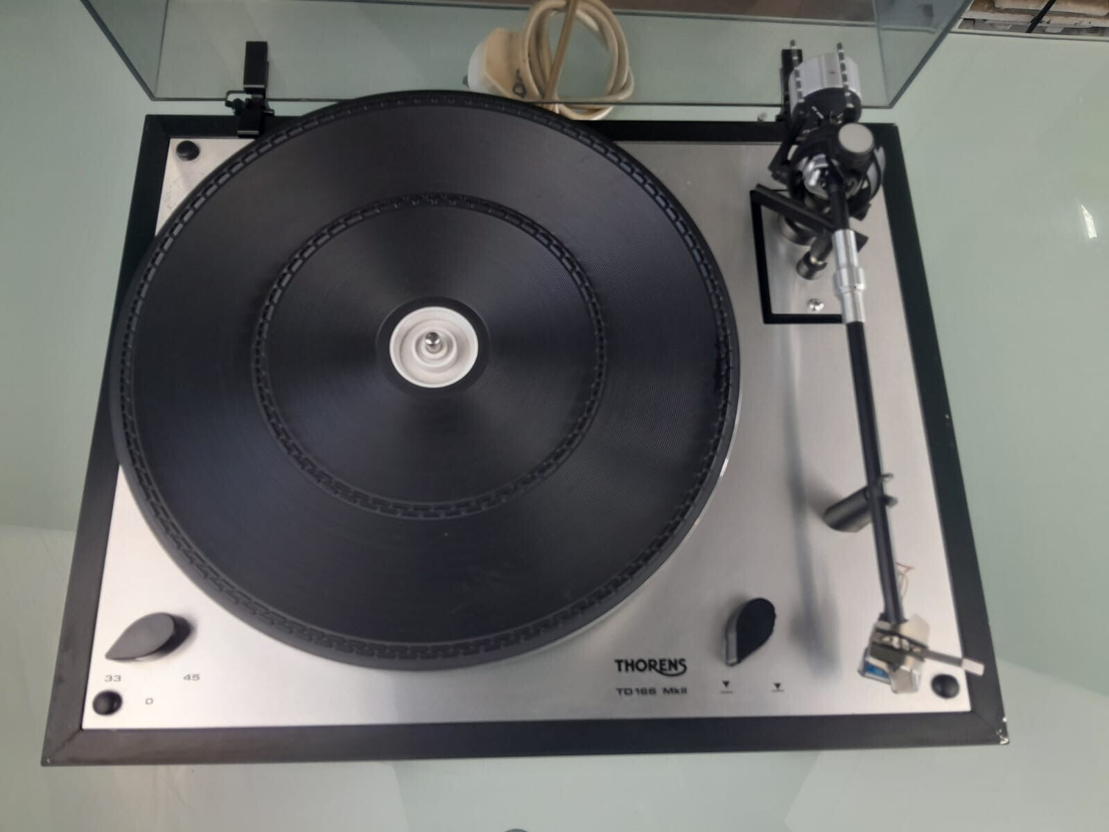 THORENS TD 166 MKII AUDIO TECHNICA CARTRIDGE TURNTABLE