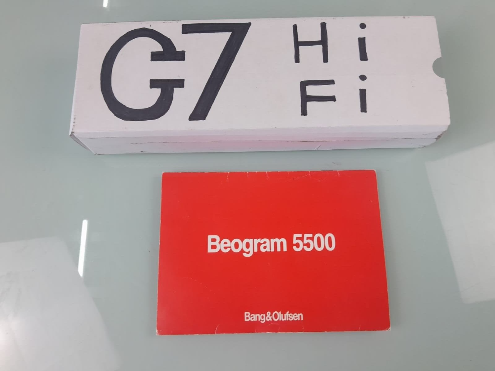B&O BANG & OLUFSEN BEOGRAM 5500 MANUAL