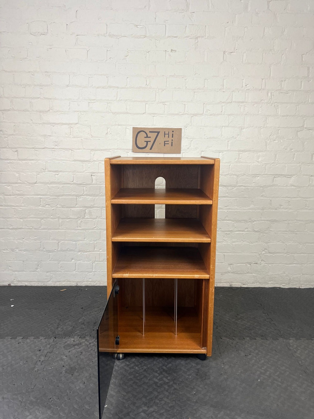 VINTAGE HI FI WOOD CABINET RACK G PLAN STYLE