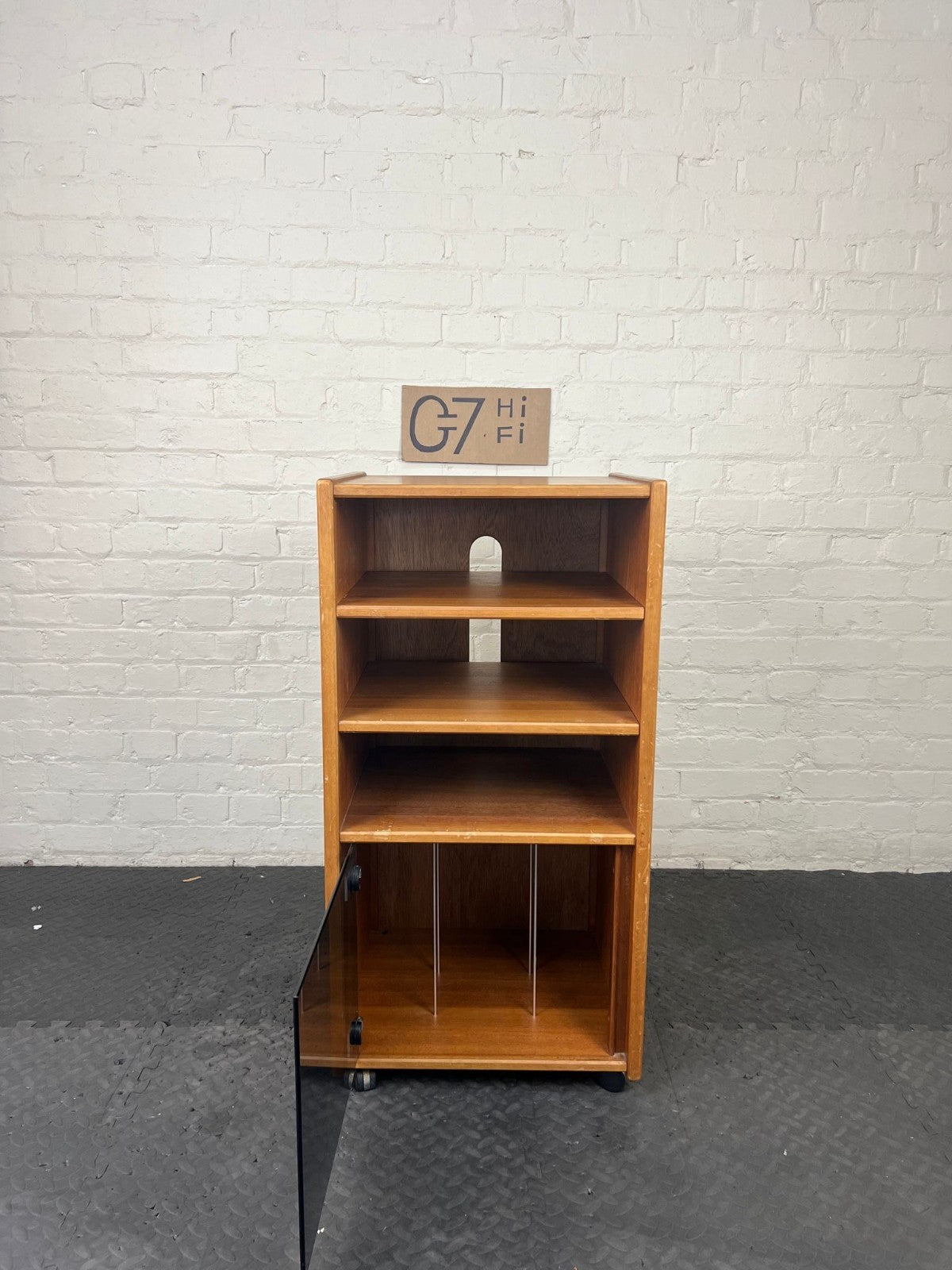VINTAGE HI FI WOOD CABINET RACK G PLAN STYLE