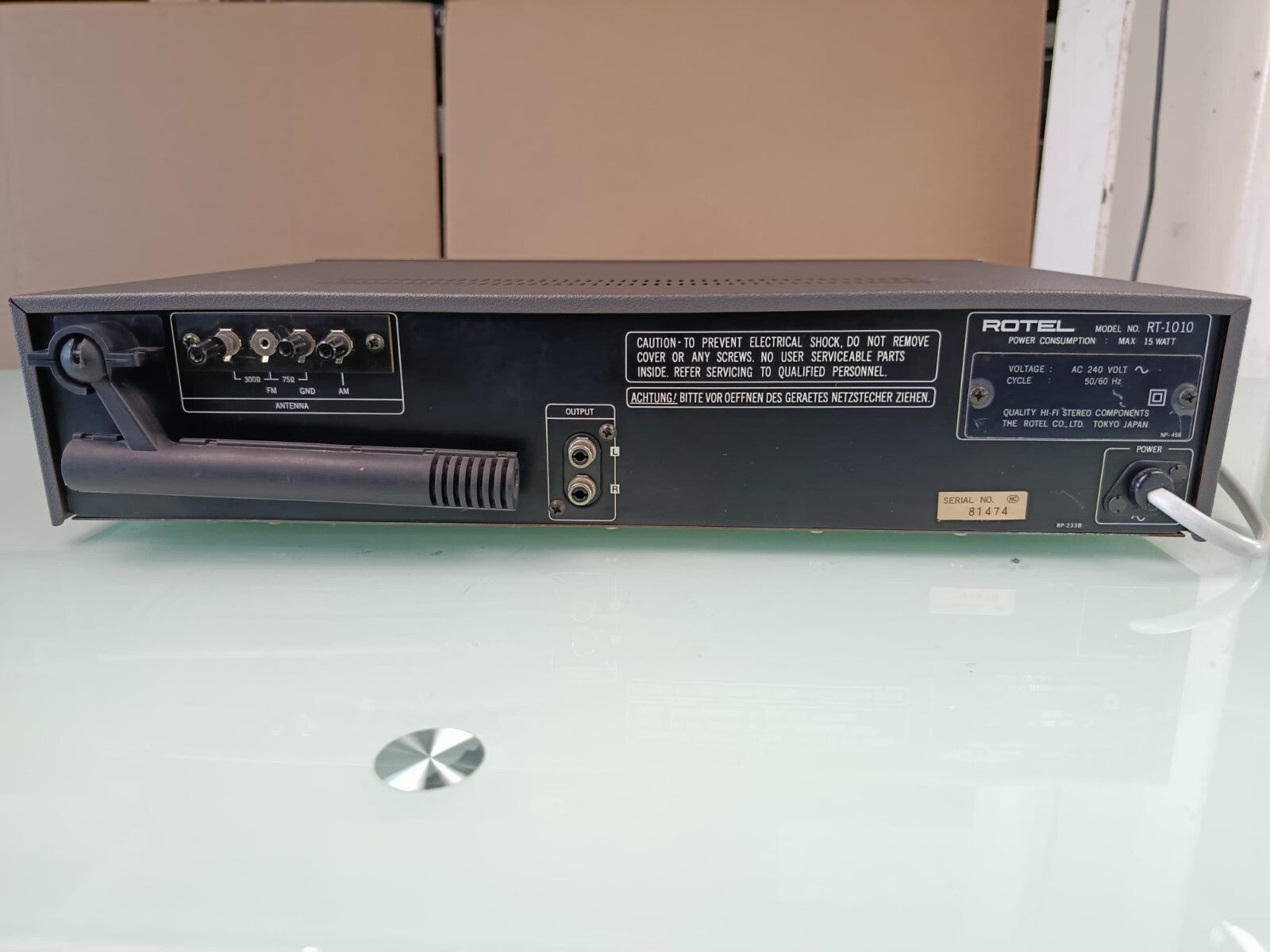 ROTEL RT 1010 AM/FM STEREO TUNER