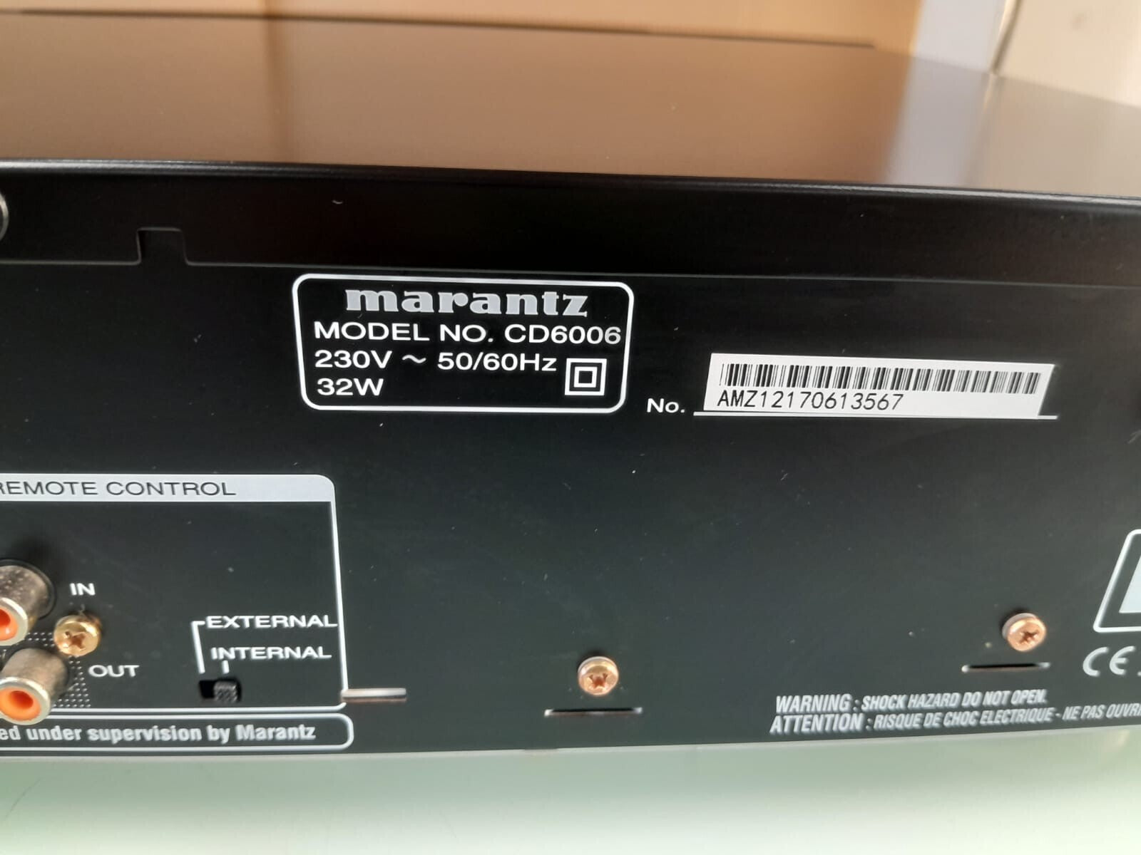 MARANTZ CD6006 CD PLAYER