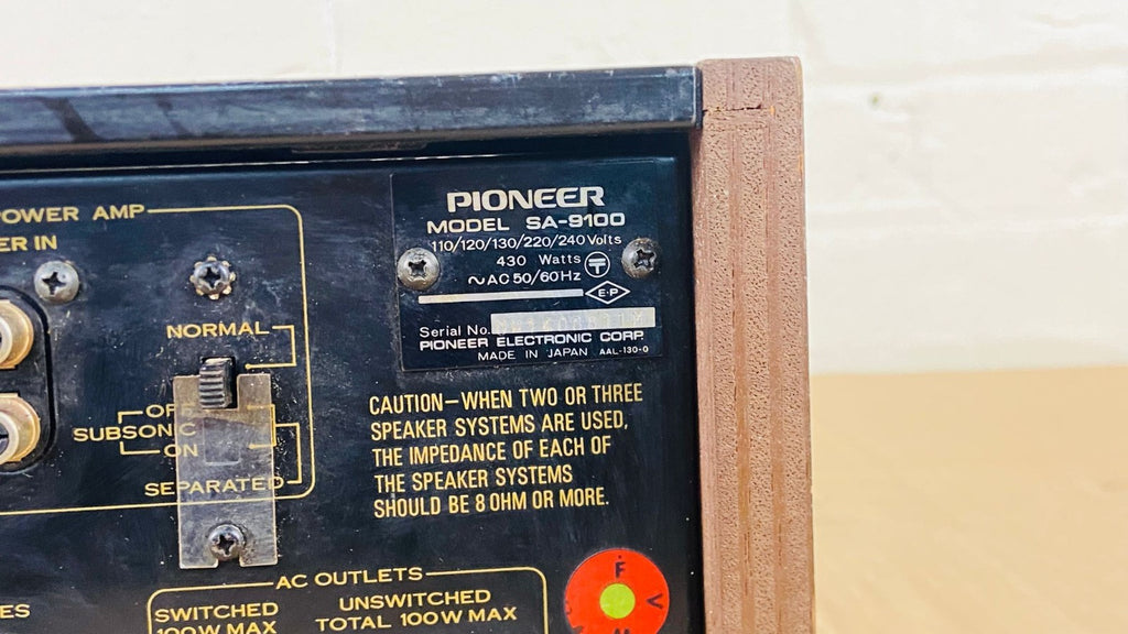 PIONEER SA 9100 STEREO AMPLIFIER
