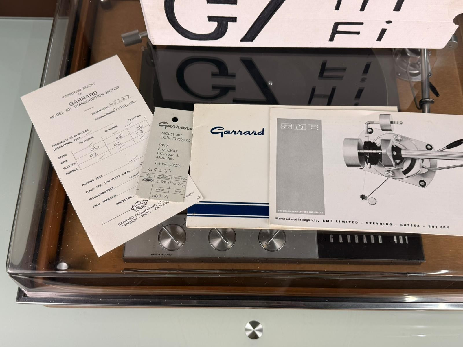 GARRARD 401 TURNTABLE WITH SME 3009 TONEARM AND STANTON 881S CARTRIDGE
