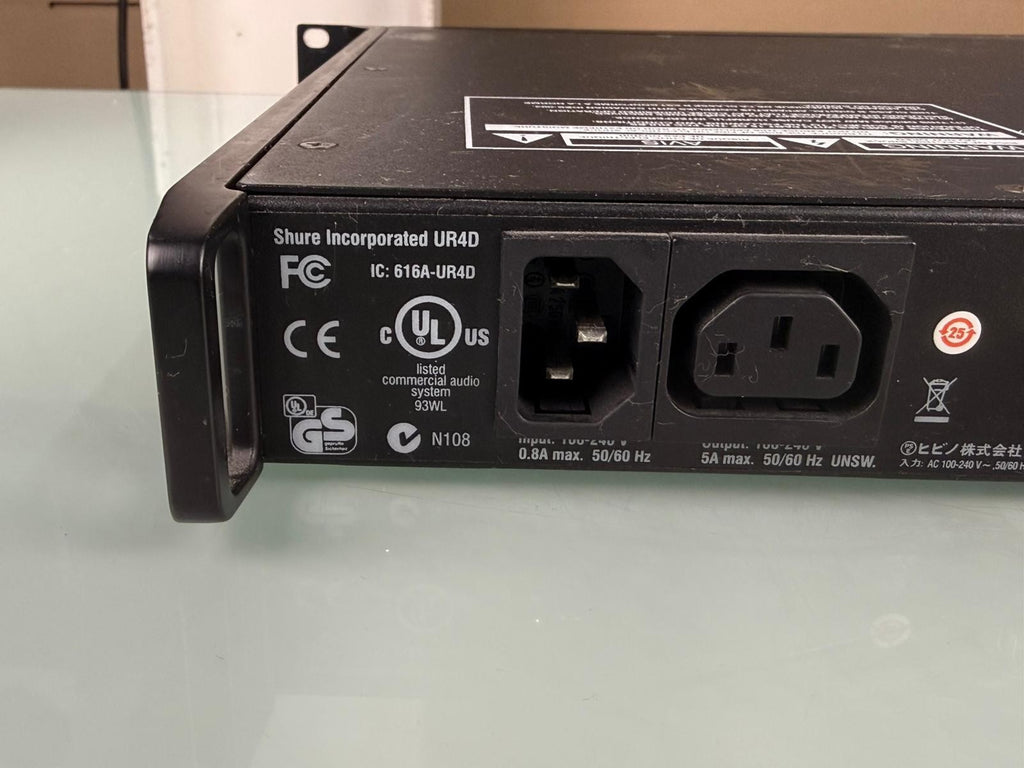Shure UR4D J5E Dual Channel Wireless Receiver 578-638 MHz #002