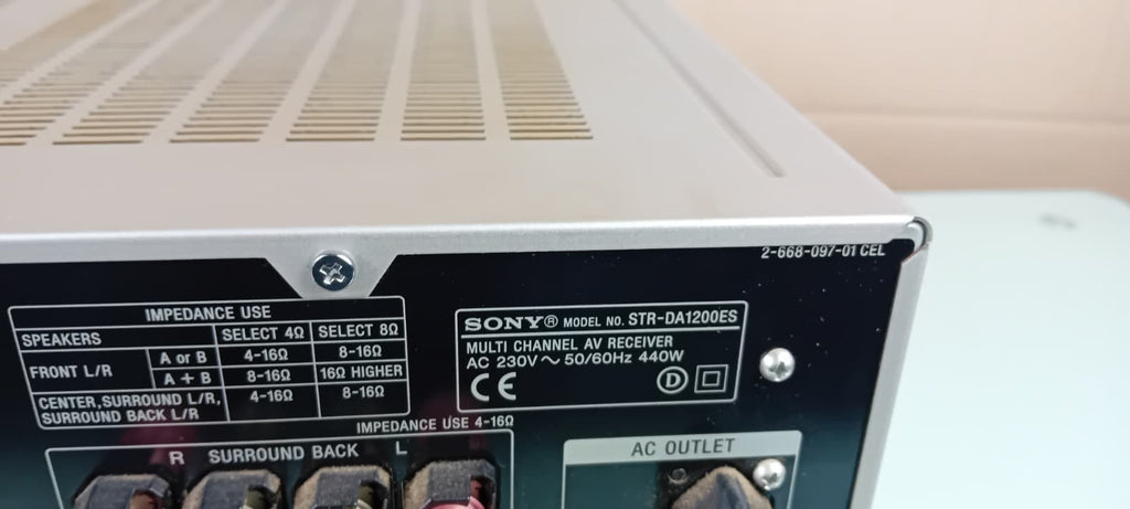 SONY STR DA1200ES MULTI CHANNEL AV RECEIVER WITH REMOTE