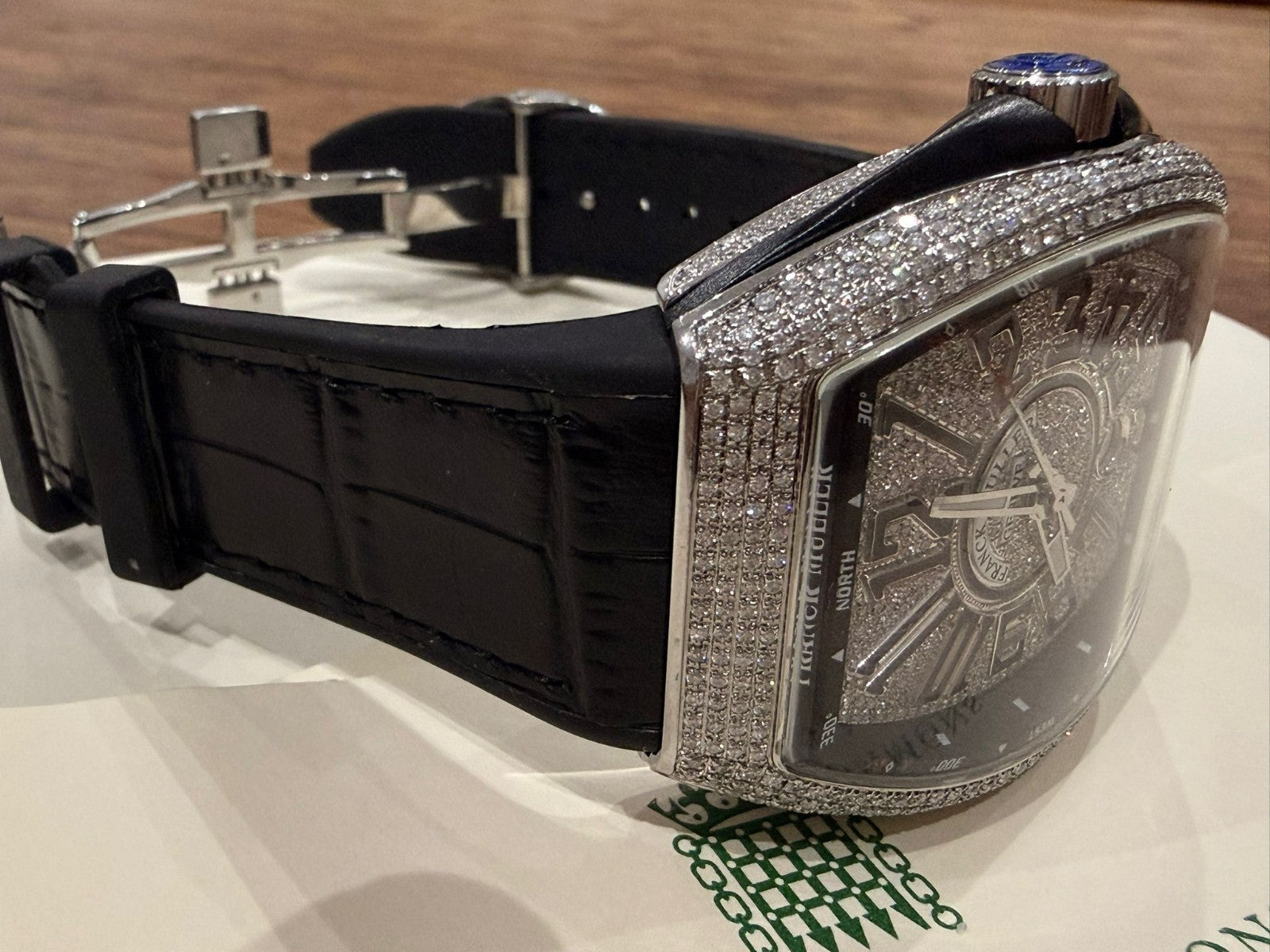 FRANCK MULLER VANGUARD DIAMOND ICED MASTER COMPLICATIONS V 45 SC DT YACHTING