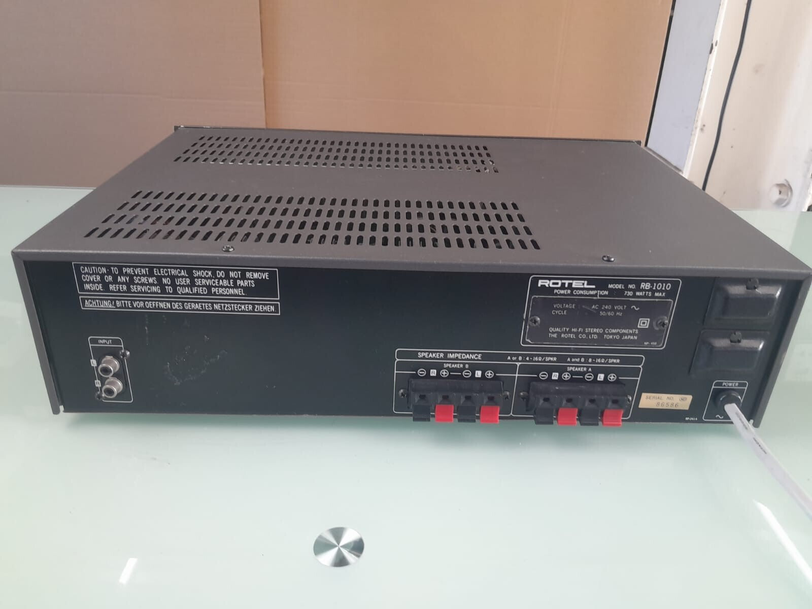 ROTEL RB 1010 STEREO DC POWER AMPLIFIER