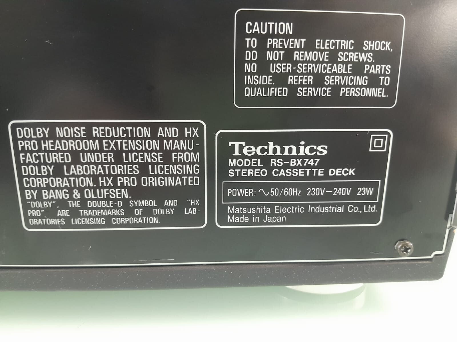 TECHNICS RS BX747 STEREO CASSETTE DECK